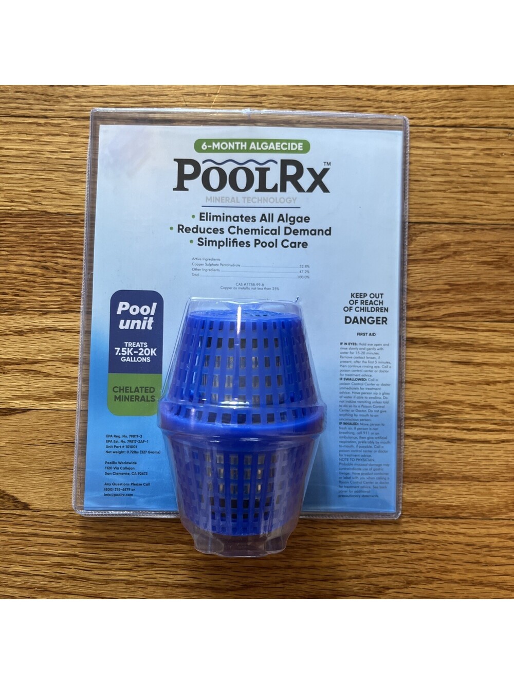 POOL RX+ 101001 6 Month Blue Mineral Treats 7.5k-20k Gallons - NEW FactorySealed